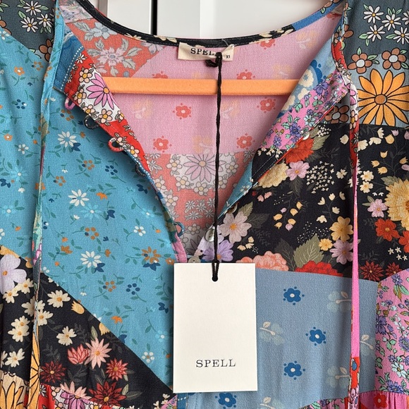 NWT Spell Cha Cha Boho Midi Dress, XS - Picture 7 of 8